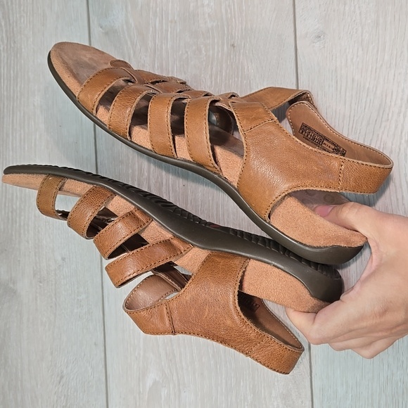 Vionic Women Harissa Hook&loop Leather Sandals Slide Flats Shoes 8 - Picture 7 of 10